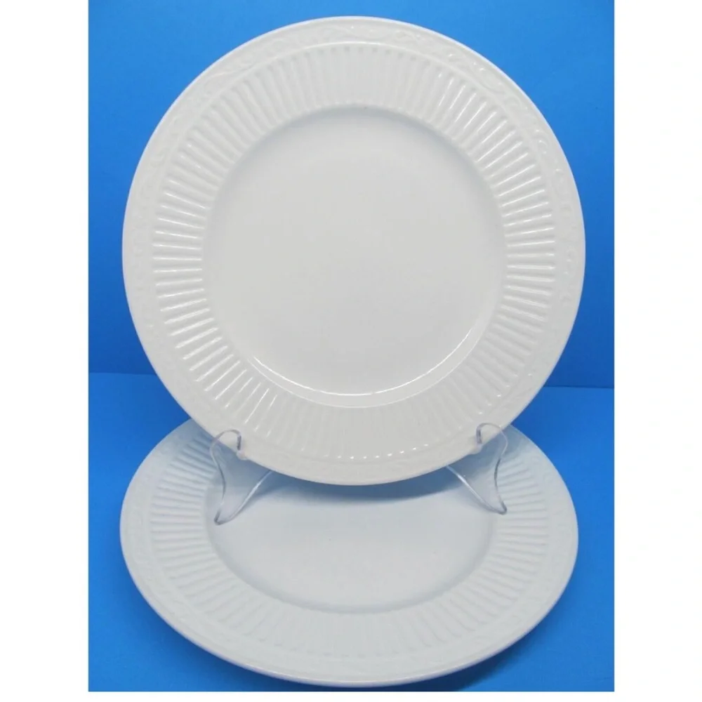 Mikasa Italian Countryside Set Of  2 Cream 8 1/2" Salad Plates
